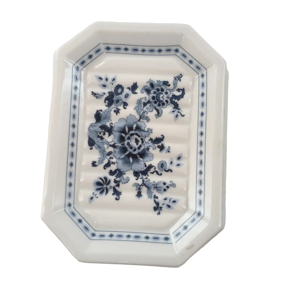 Estee Lauder Youth Dew Porcelain Soap Dish Vintage 4.5 oz Floral Bar Holder